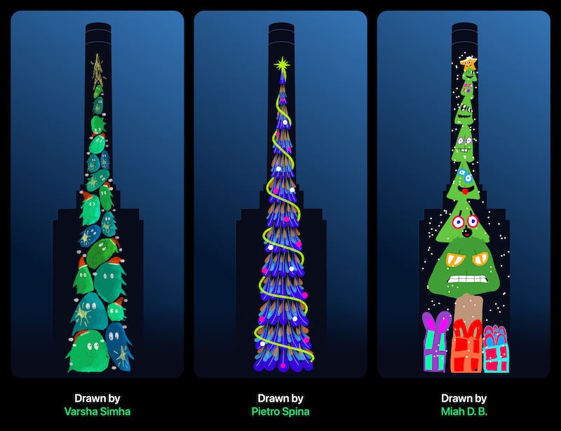 Appleb iPad holiday design projection winning trees