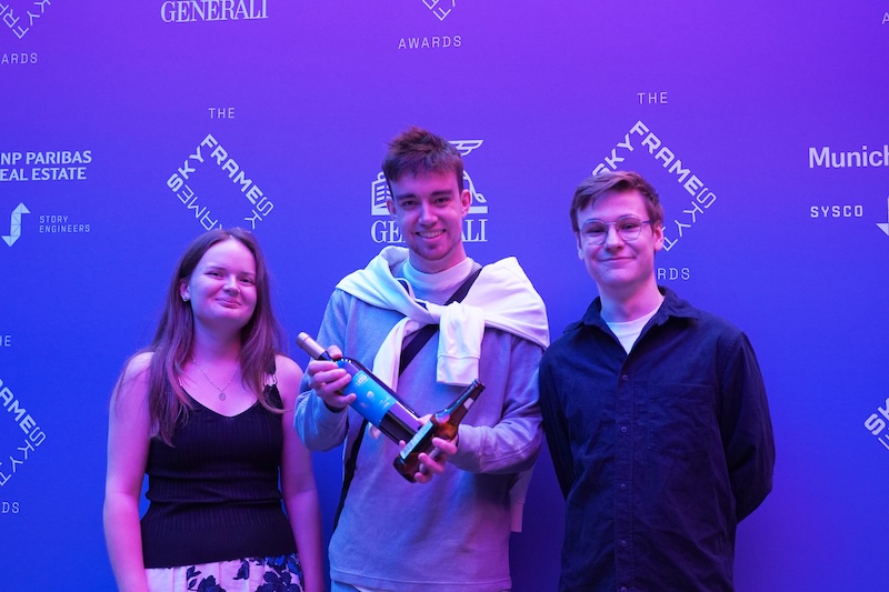 Skyframe Award artists, BA Animation Graduates, Lizzy Seabrook-Wilkins, James Doherty, and Oliver Pearse Skyframe Award artists, BA Animation Graduates, Lizzy Seabrook-Wilkins, James Doherty, and Oliver Pearse