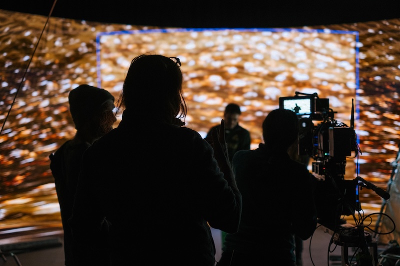 Filming at UCA's VP studio Filming at UCA's VP studio